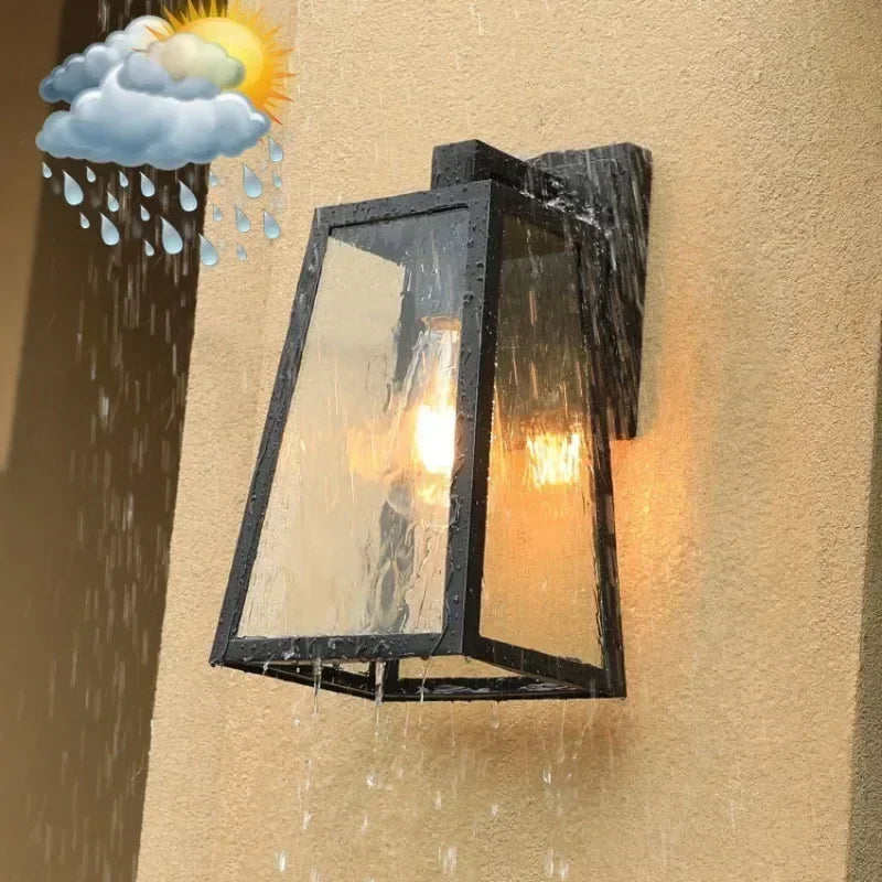 Verona | Outdoor Wall Lamp with Geometric Glass & Waterproof Design | Elegant Lighting for Modern Exteriors