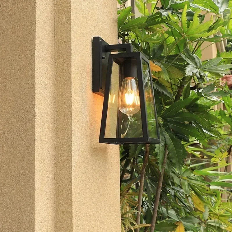 Verona | Outdoor Wall Lamp with Geometric Glass & Waterproof Design | Elegant Lighting for Modern Exteriors