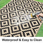 Versatile Outdoor Rug | Waterproof Indoor Outdoor Mat with Non-Slip Surface | Reversible Design for Easy Maintenance and Durability
