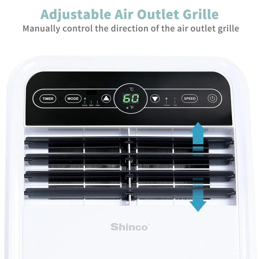 Versatile Portable AC Unit | 8,000 BTU Cooling & Dehumidifier for Year-Round Comfort