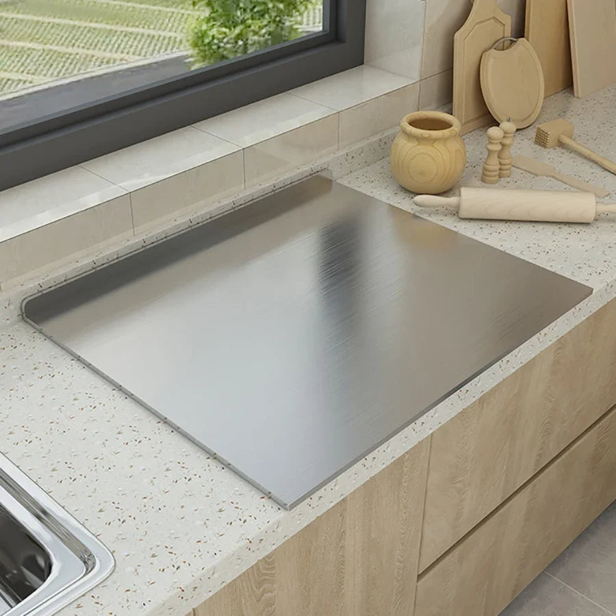 Versatile Stainless Steel Cutting Board with Double-Sided Design | Large & Easy to Clean for Efficient Food Preparation