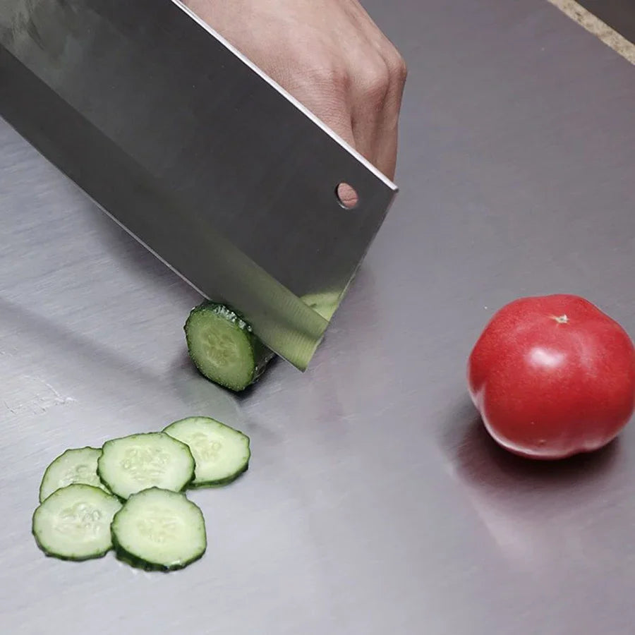 Versatile Stainless Steel Cutting Board with Double-Sided Design | Large & Easy to Clean for Efficient Food Preparation