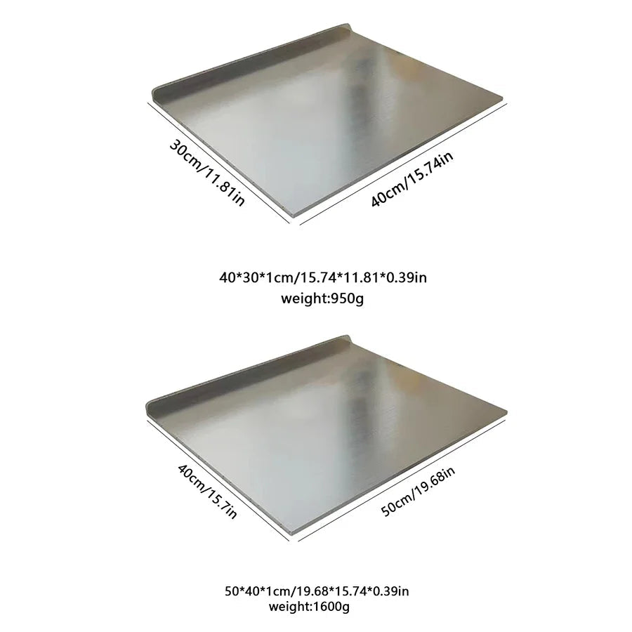 Versatile Stainless Steel Cutting Board with Double-Sided Design | Large & Easy to Clean for Efficient Food Preparation