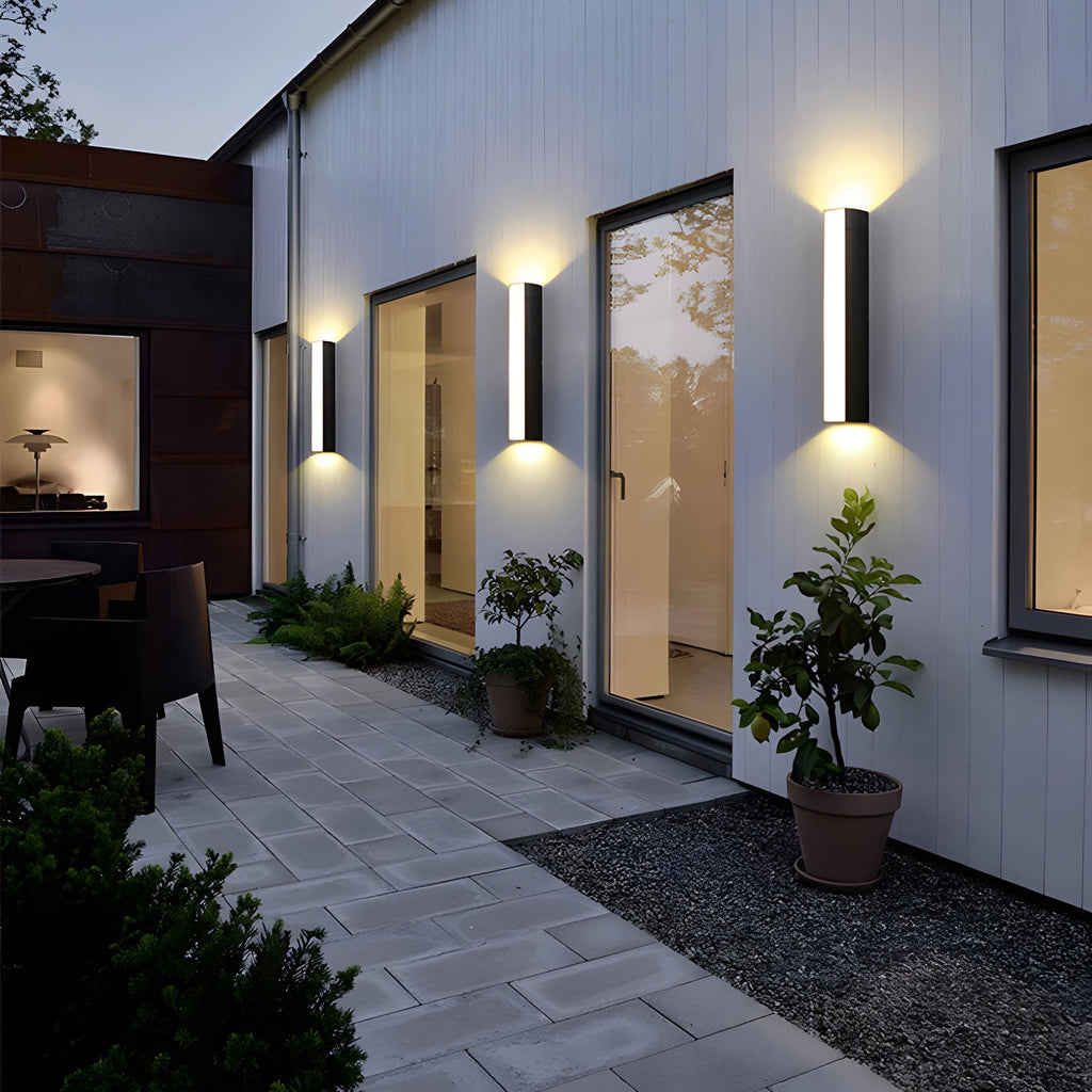 VertaStone | Modern Outdoor Wall Sconce with Energy-Efficient LED Bulbs | Sleek Design for Elegant Illumination