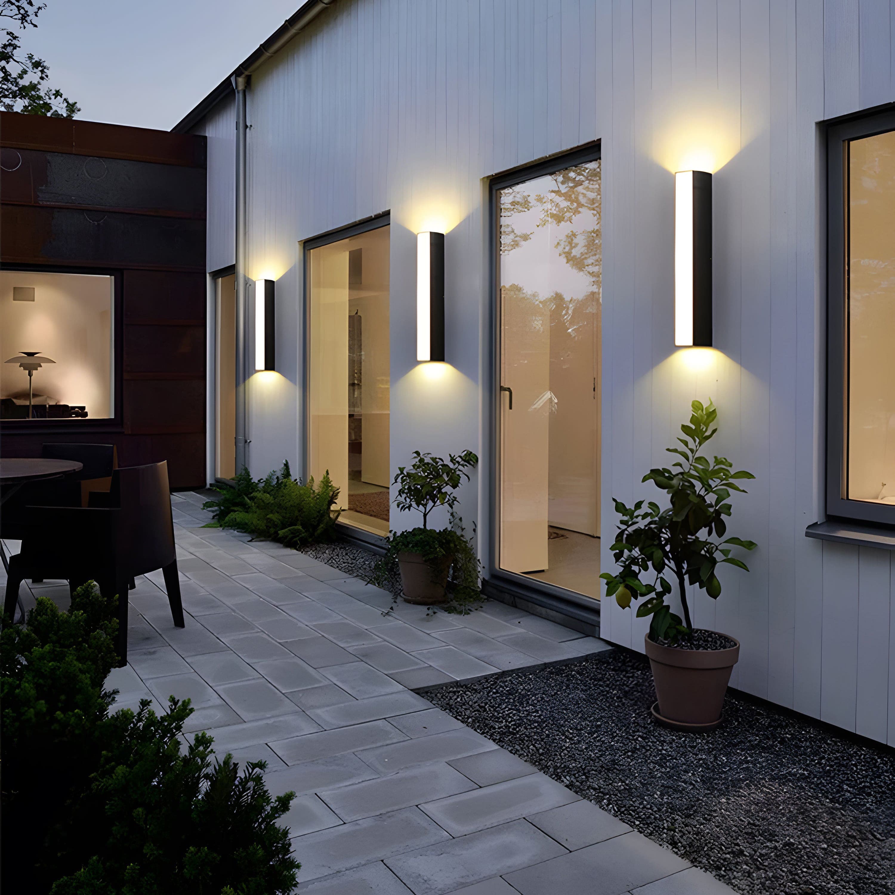 VertaStone | Modern Outdoor Wall Sconce with Energy-Efficient LED Bulbs | Sleek Design for Elegant Illumination