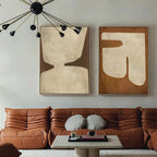 Wabi Sabi | Abstract Canvas Prints Set of 2 with Hand-Painted Design | Unique Wall Art for Home Decor
