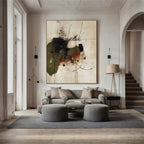 Wabi Sabi | Hand-Painted Abstract Canvas Art with Unique Design | Customizable Wall Decor for Artistic Spaces